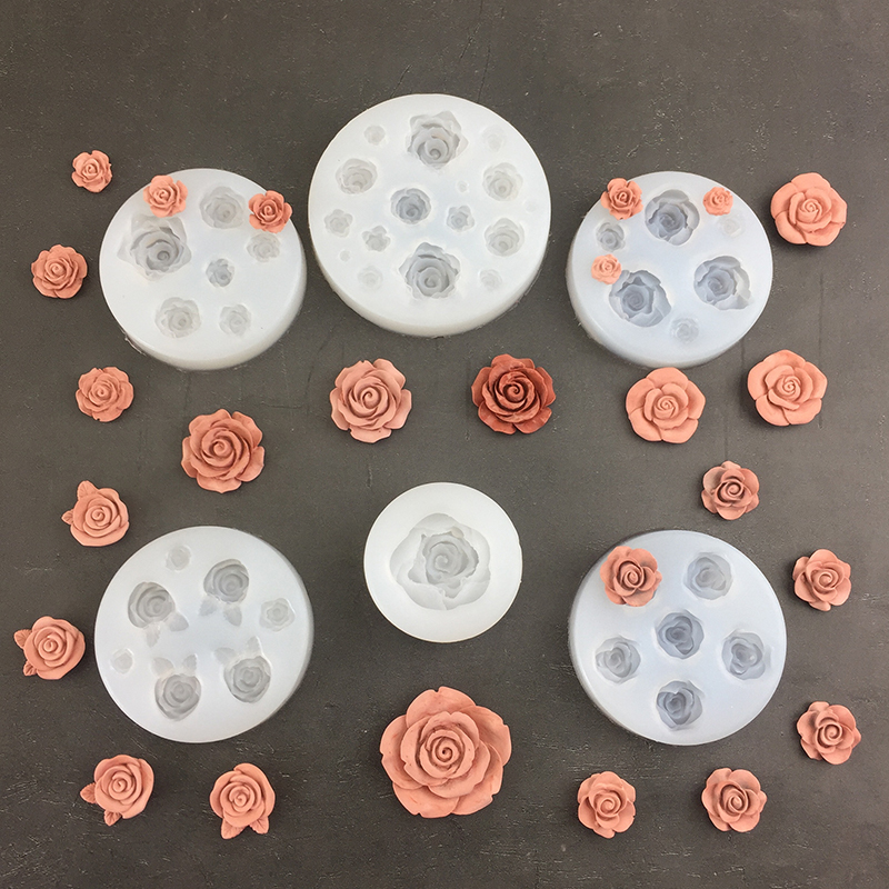 Eco Soap - แม่พิมพ์ซิลิโคนรูปใบไม้รูปดอกกุหลาบ3มิติแม่พิมพ์ช็อคโกแลตแม่พิมพ์สบู่แม่พิมพ์เค้กอุปกรณ์ตกแต่งเบเกอรี่