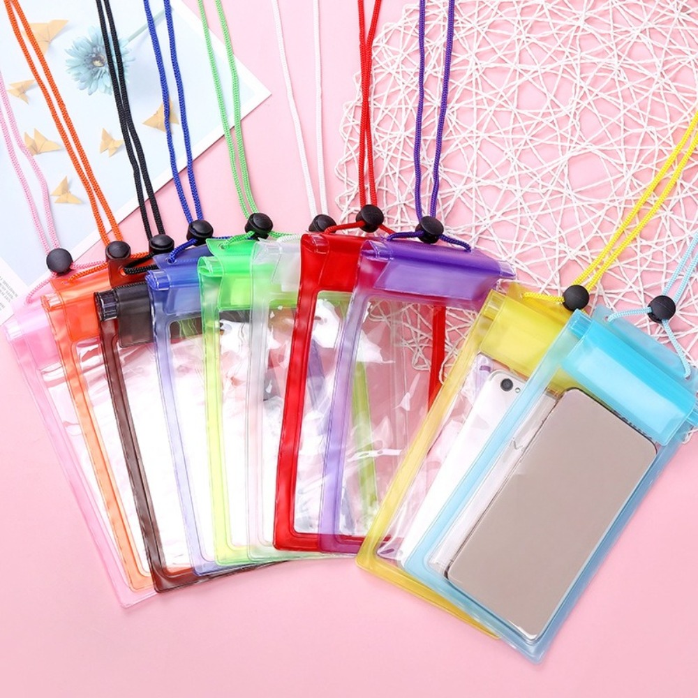 Reusable Bag - กระเป๋าใส่โทรศัพท์กันน้ำสำหรับว่ายน้ำดำน้ำ | กระเป๋าใสกันน้ำแบบสัมผัสหน้าจอได้ สำหรับ iPhone Samsung