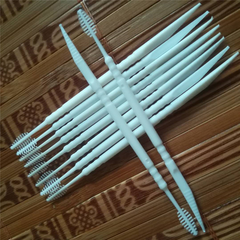 Bamboo Toothbrush - ไม้จิ้มฟันสองด้าน300ชิ้น/ถุงไม้ไผ่ทำความสะอาดฟันดูแลช่องปากและทำความสะอาดฟันเครื่องมือตกค้างอาหารตะเกียบไม้ไผ่