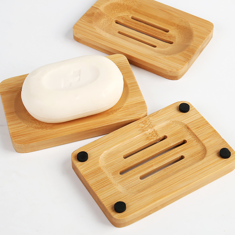 Bamboo Cutlery - ที่วางสบู่ไม้ไผ่ 1 ชิ้น, ที่วางสบู่ก้อน, ถาดสบู่สำหรับห้องอาบน้ำ ห้องน้ำ