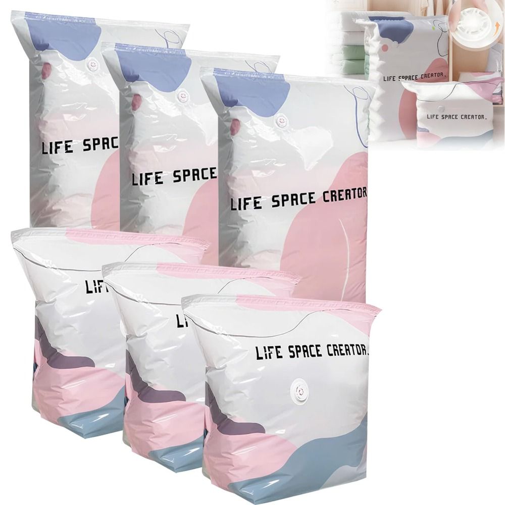 Reusable Bag - ถุงเก็บของสูญญากาศแบบกดปิดผนึก ประหยัดพื้นที่ ถุงบีบอัดแบบลูกบาศก์ ถุงบีบอัดแบบใช้ซ้ำได้ ดีไซน์การบีบอัด