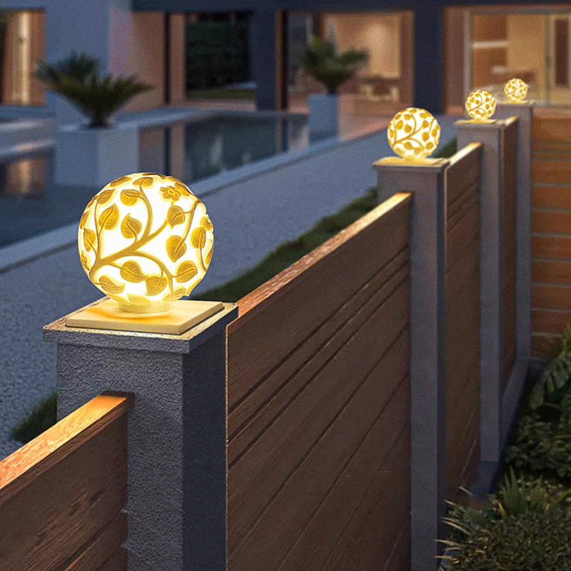 Solar Garden Light - ไฟเสาภายนอกอาคาร ไฟเสา LED พลังงานแสงอาทิตย์ ไฟที่ไม่ใช่พลังงานแสงอาทิตย์ ของตกแต่งสวนกลางแจ้ง