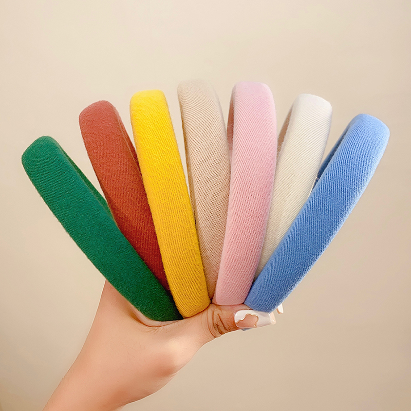 Eco Sponge - ที่คาดผมผ้าลินินสีสันสดใส แบบเรียบง่าย ใช้สำหรับล้างหน้า ที่คาดผมแบบวงกว้าง ที่คาดผมแบบมัดผม เครื่องประดับผม