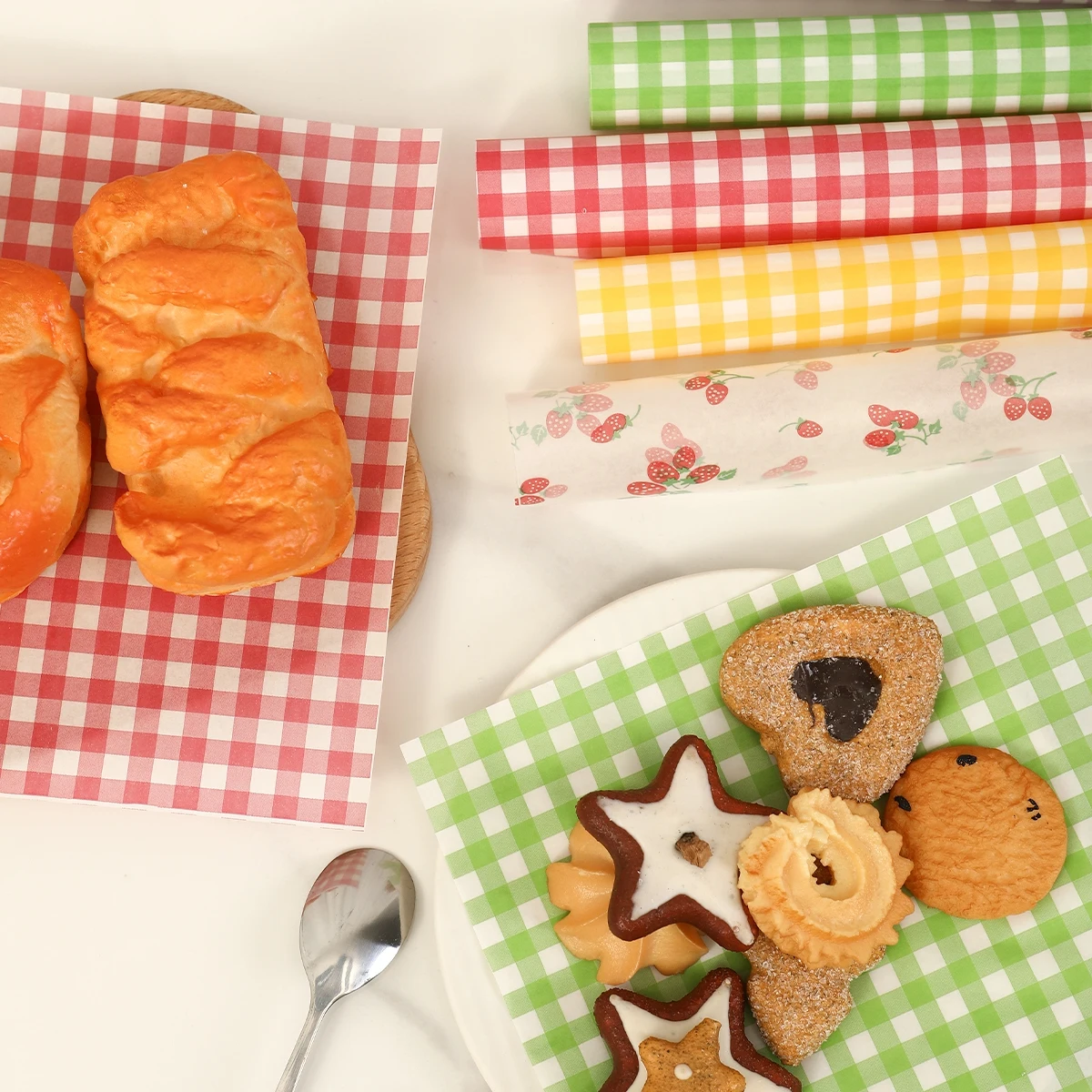 Beeswax Wrap - 50 ชิ้น Oilproof กระดาษห่อสําหรับขนมปังแซนวิชเบอร์เกอร์ Fries, กระดาษขี้ผึ้งเกรดอาหารเบเกอรี่เครื่องมือ