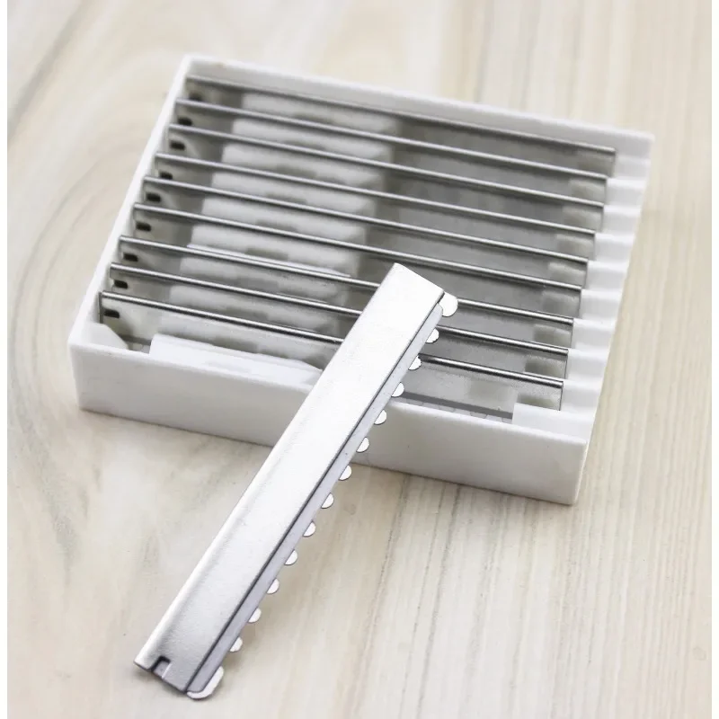 Safety Razor Handle - 10/20pcs ความปลอดภัยผมมีดมีดโกนใบมีดตัดผมสแตนเลส Hairdressing Trimmer บางตัดใบมีด Salon