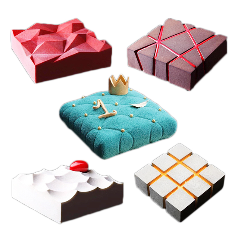 Eco Soap - ซิลิโคนMousseเค้กแม่พิมพ์เพชรPeak Square Twill Square Hill 3D
