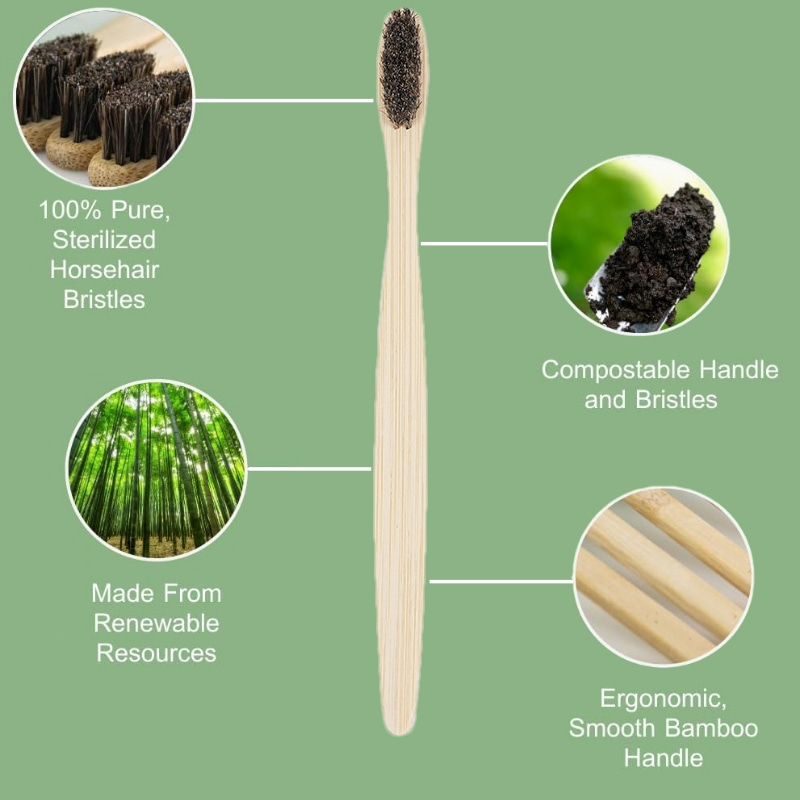 แปรงสีฟันขนแปรงม้า 100 ชิ้น ด้ - Bamboo Toothbrush บทวิจารณ์และราคา