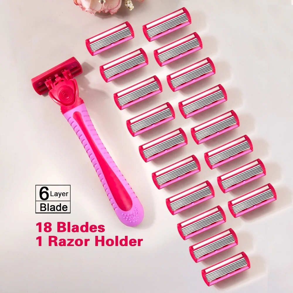 ด้ามจับ 1 อัน + ใบมีด 18 ใบ/ ม - Safety Razor Handle บทวิจารณ์และราคา
