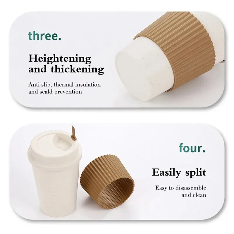 450ML ถ้วยกาแฟพร้อมฝาปิดฟางข้า - Reusable Straw บทวิจารณ์และราคา