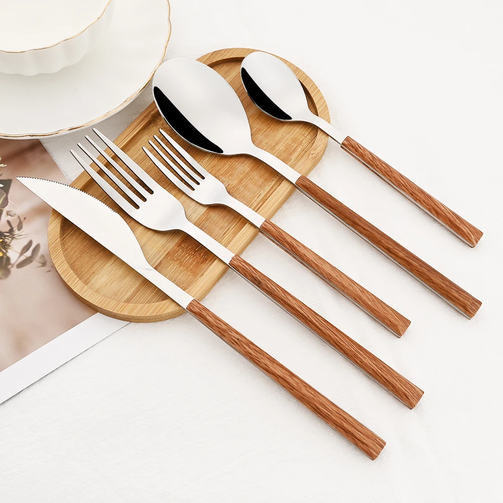 16/24/30 ชิ้นสแตนเลสสตีลเลียนแ - Bamboo Cutlery บทวิจารณ์และราคา