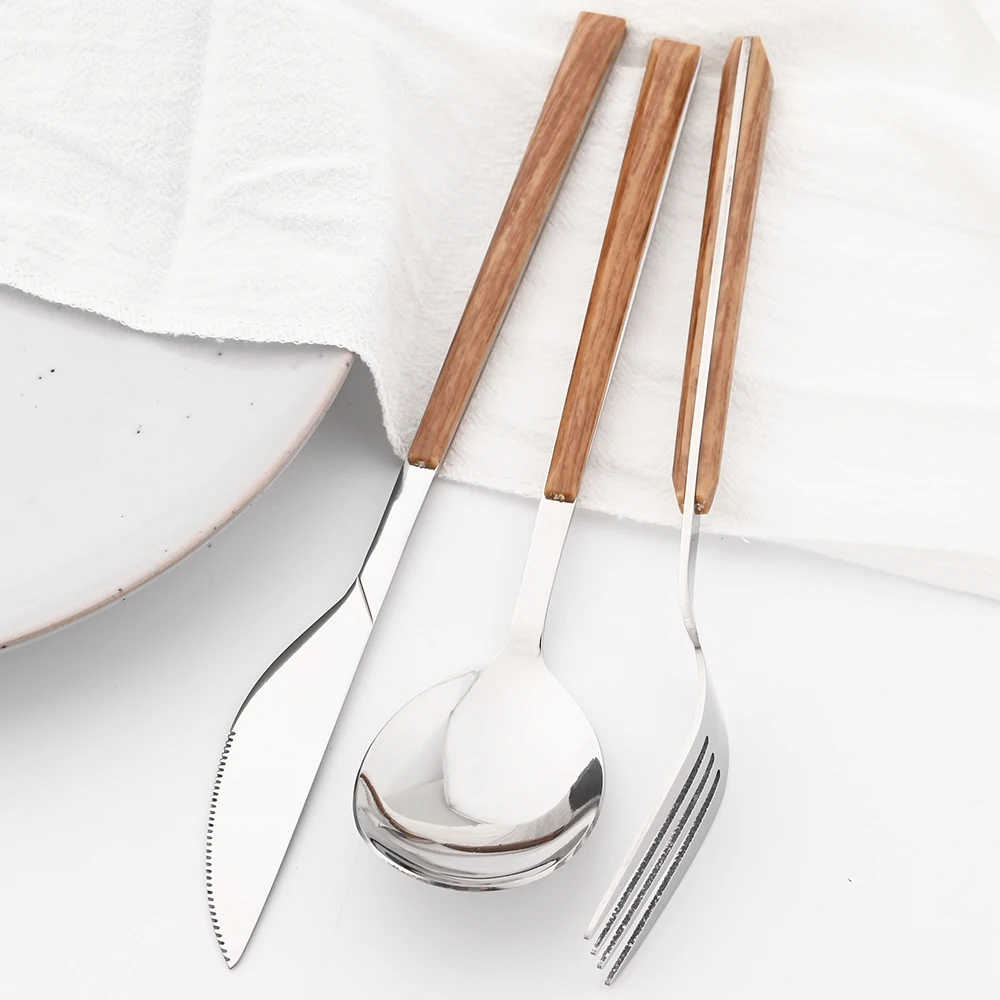 16/24/30 ชิ้นสแตนเลสสตีลเลียนแ - Bamboo Cutlery บทวิจารณ์และราคา