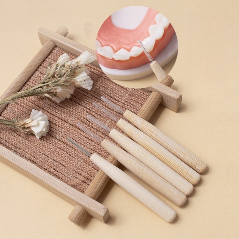 2 ชิ้นไม้ไผ่ Interdental Brush - Bamboo Toothbrush บทวิจารณ์และราคา