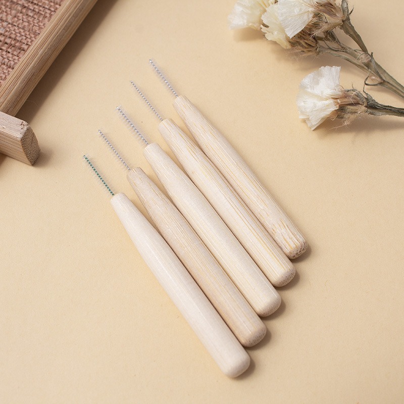 2 ชิ้นไม้ไผ่ Interdental Brush - Bamboo Toothbrush บทวิจารณ์และราคา