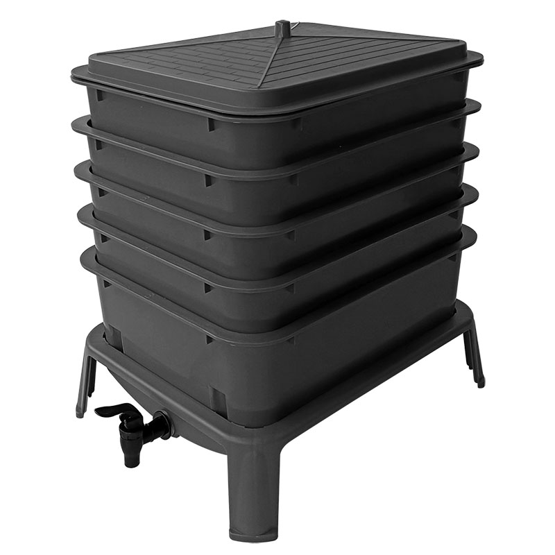 ถังหมักปุ๋ยหนอนแบบ 5 ชั้น ขนาด - Compost Bin บทวิจารณ์และราคา