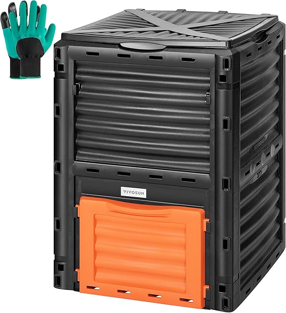 ถังหมักปุ๋ยกลางแจ้งขนาดแกลลอน  - Compost Bin บทวิจารณ์และราคา