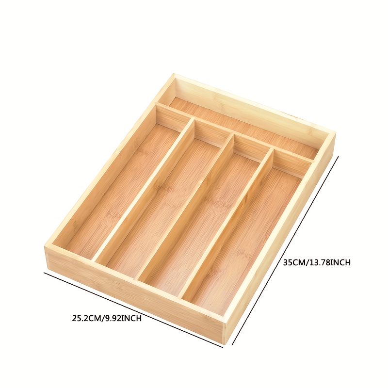 ที่จัดระเบียบลิ้นชักครัวไม้ไผ่ - Bamboo Cutlery บทวิจารณ์และราคา
