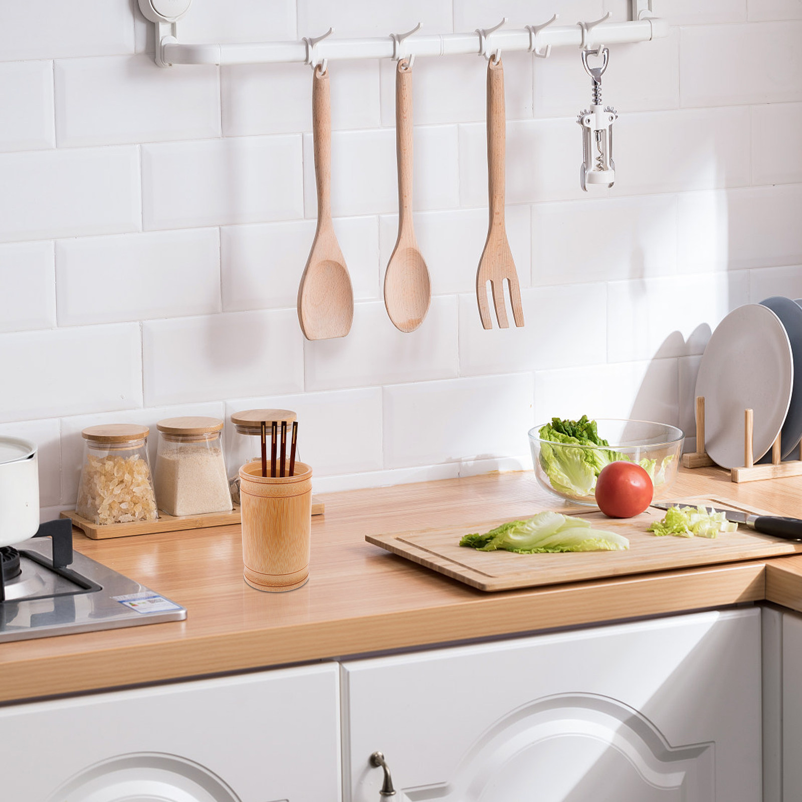 ที่วางตะเกียบไม้ไผ่ ที่จัดระเบ - Bamboo Cutlery บทวิจารณ์และราคา