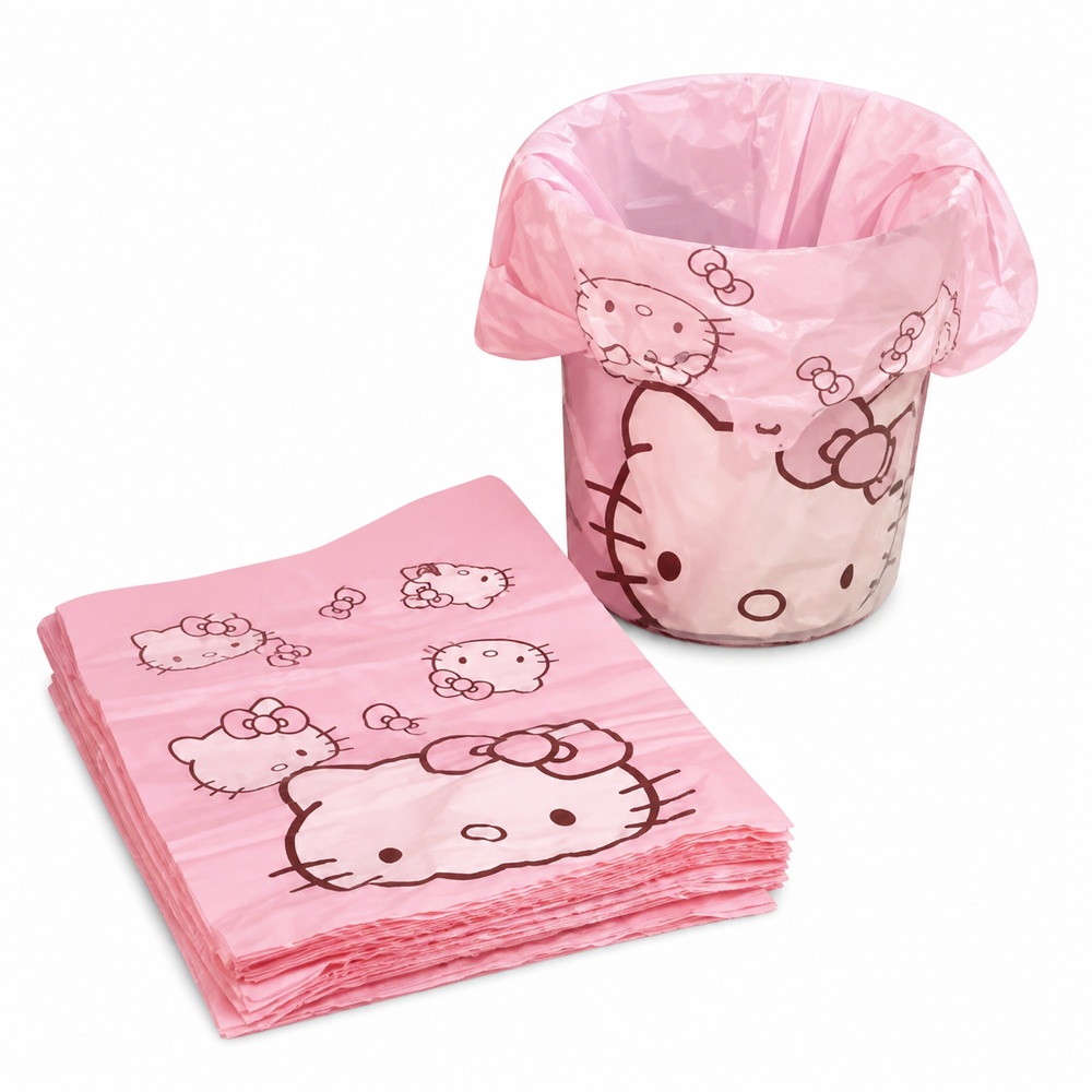 ถุงขยะพลาสติกลายการ์ตูนแมวสีชม - Compost Bin บทวิจารณ์และราคา