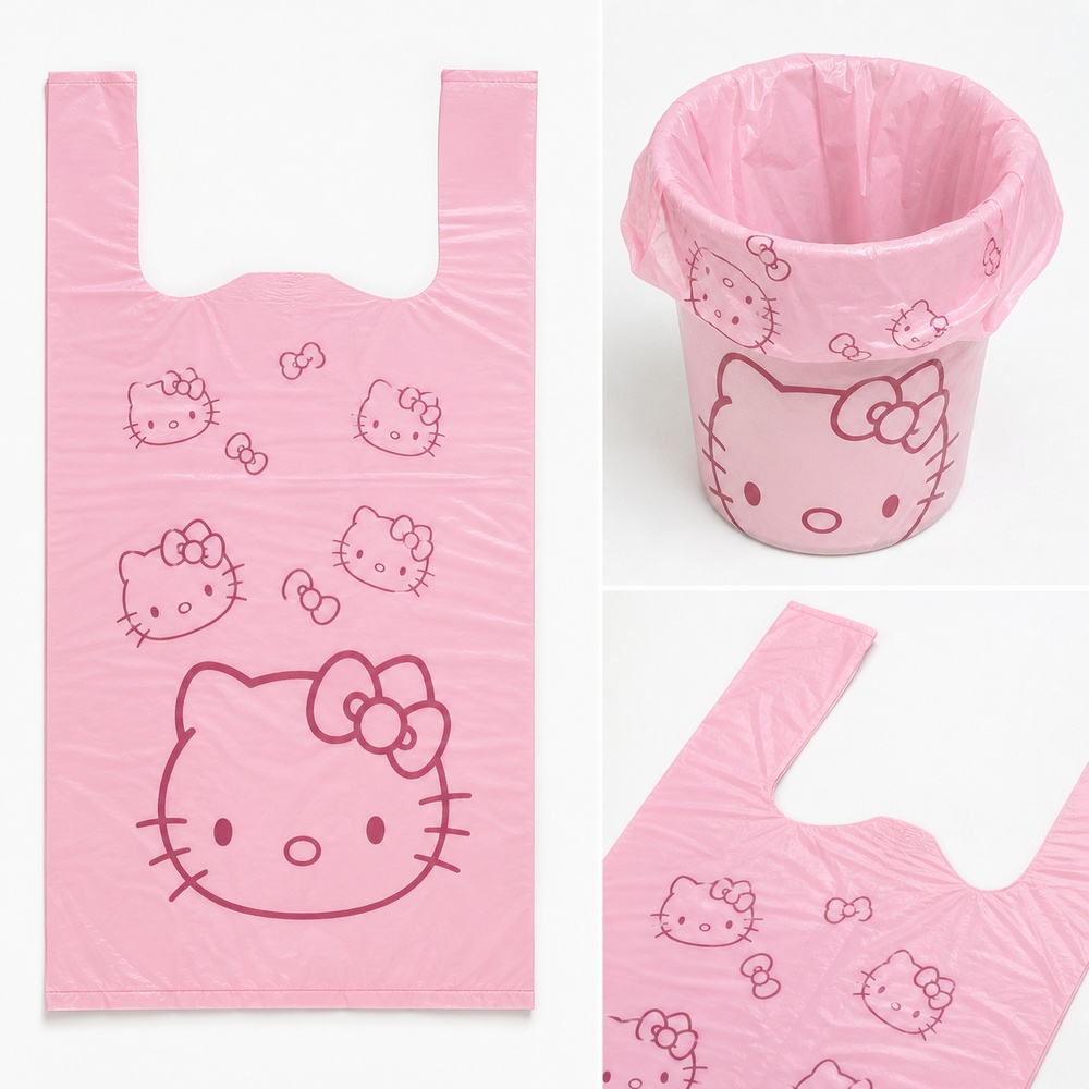 ถุงขยะพลาสติกลายการ์ตูนแมวสีชม - Compost Bin บทวิจารณ์และราคา