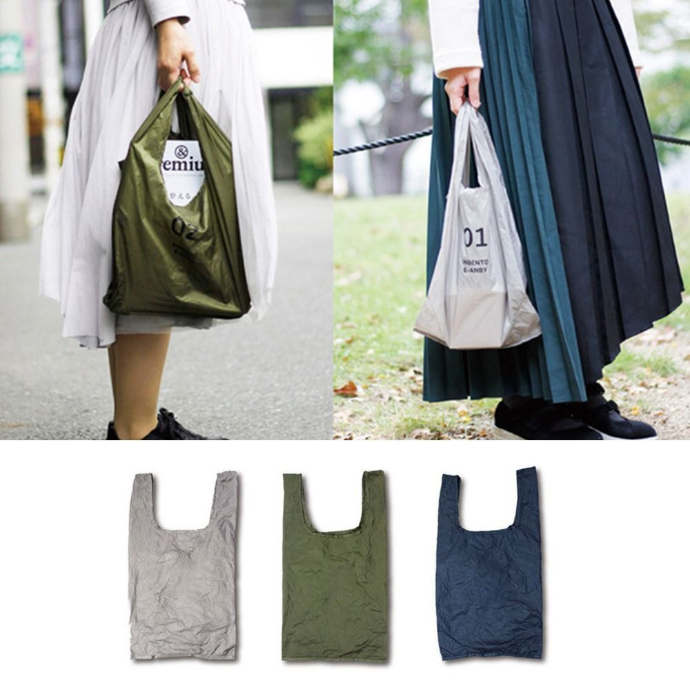 กระเป๋าช้อปปิ้งพับได้แบบพกพาทำ - Reusable Bag บทวิจารณ์และราคา