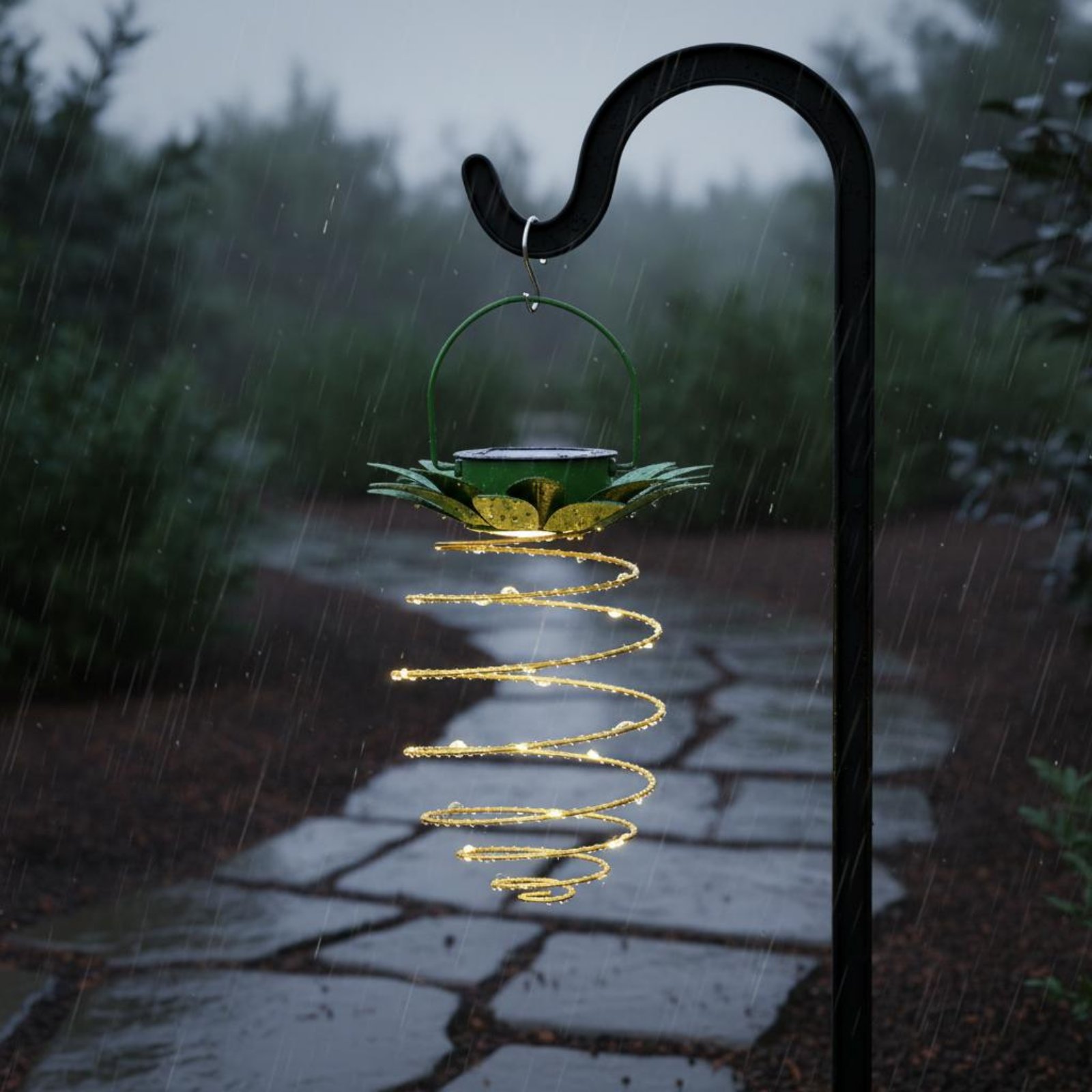 โคมไฟพลังงานแสงอาทิตย์รูปสับปะ - Solar Garden Light บทวิจารณ์และราคา