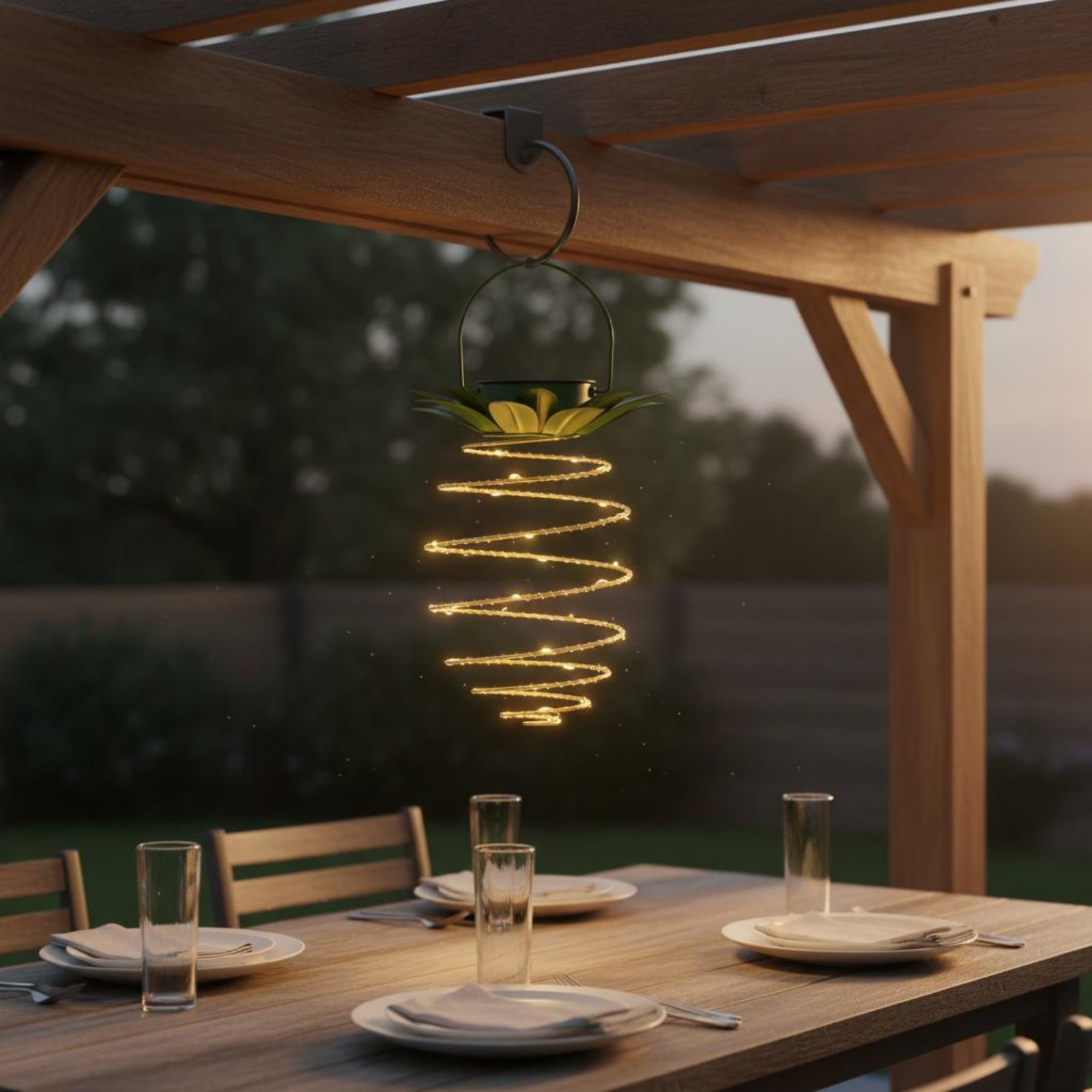 โคมไฟพลังงานแสงอาทิตย์รูปสับปะ - Solar Garden Light บทวิจารณ์และราคา