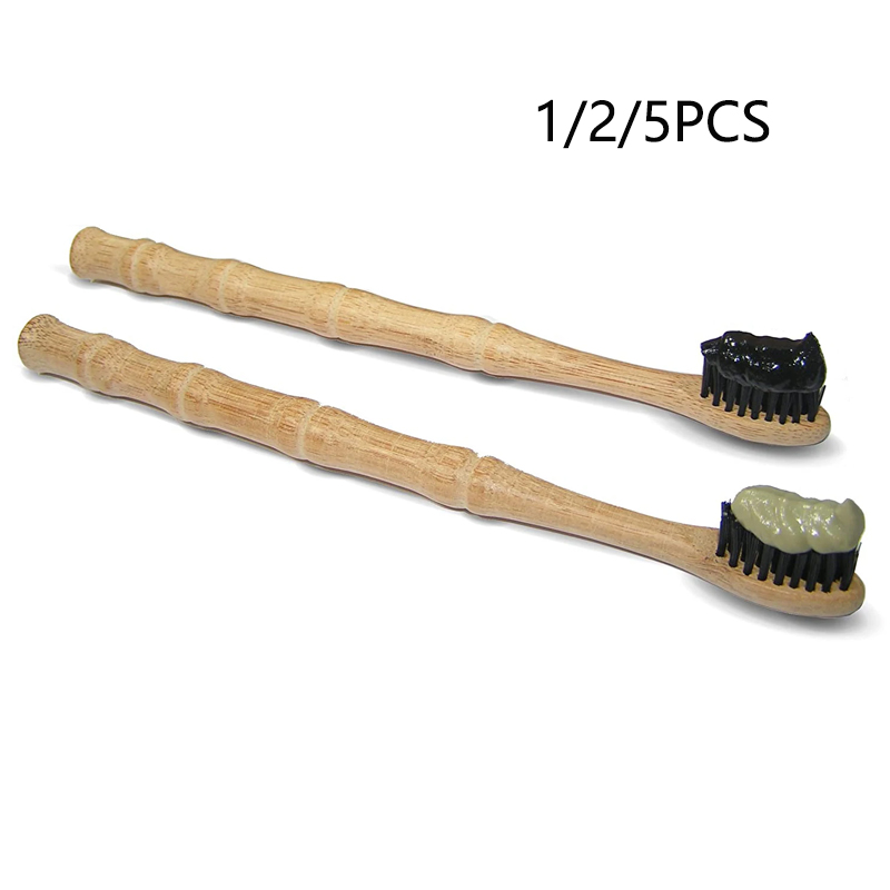 1/2/5 Pcs ธรรมชาติแปรงสีฟัน Ba - Bamboo Toothbrush บทวิจารณ์และราคา