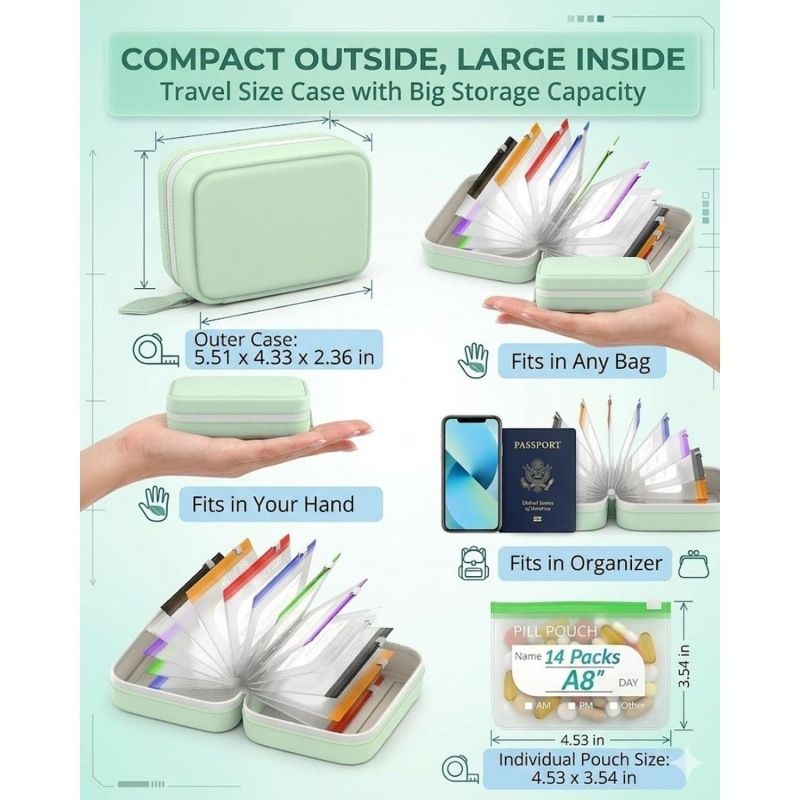 7/14 ซองจัดยาประจำสัปดาห์ กันน - Reusable Bag บทวิจารณ์และราคา