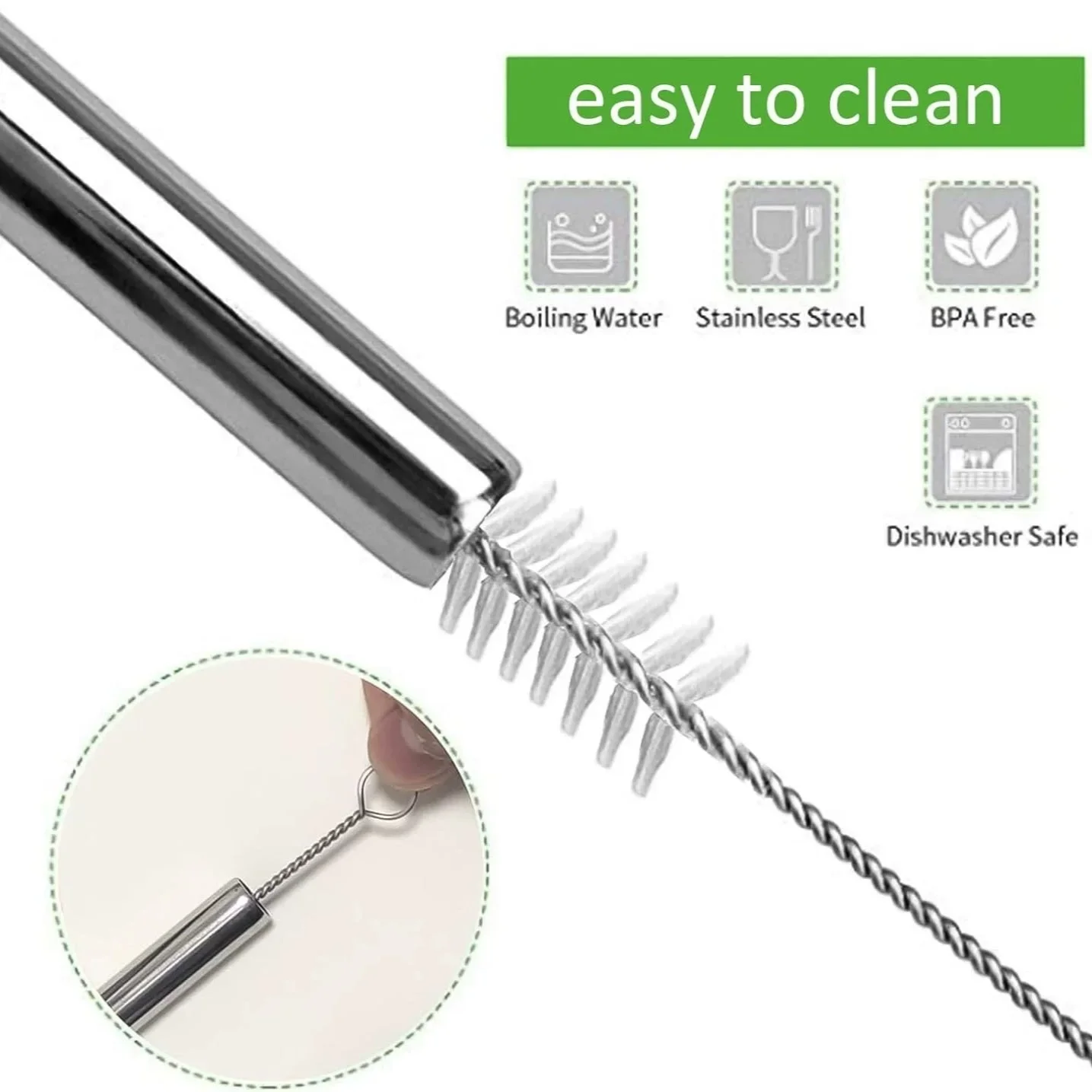 5/10 ชิ้น หลอดดูดน้ำแบบใช้ซ้ำไ - Reusable Straw บทวิจารณ์และราคา