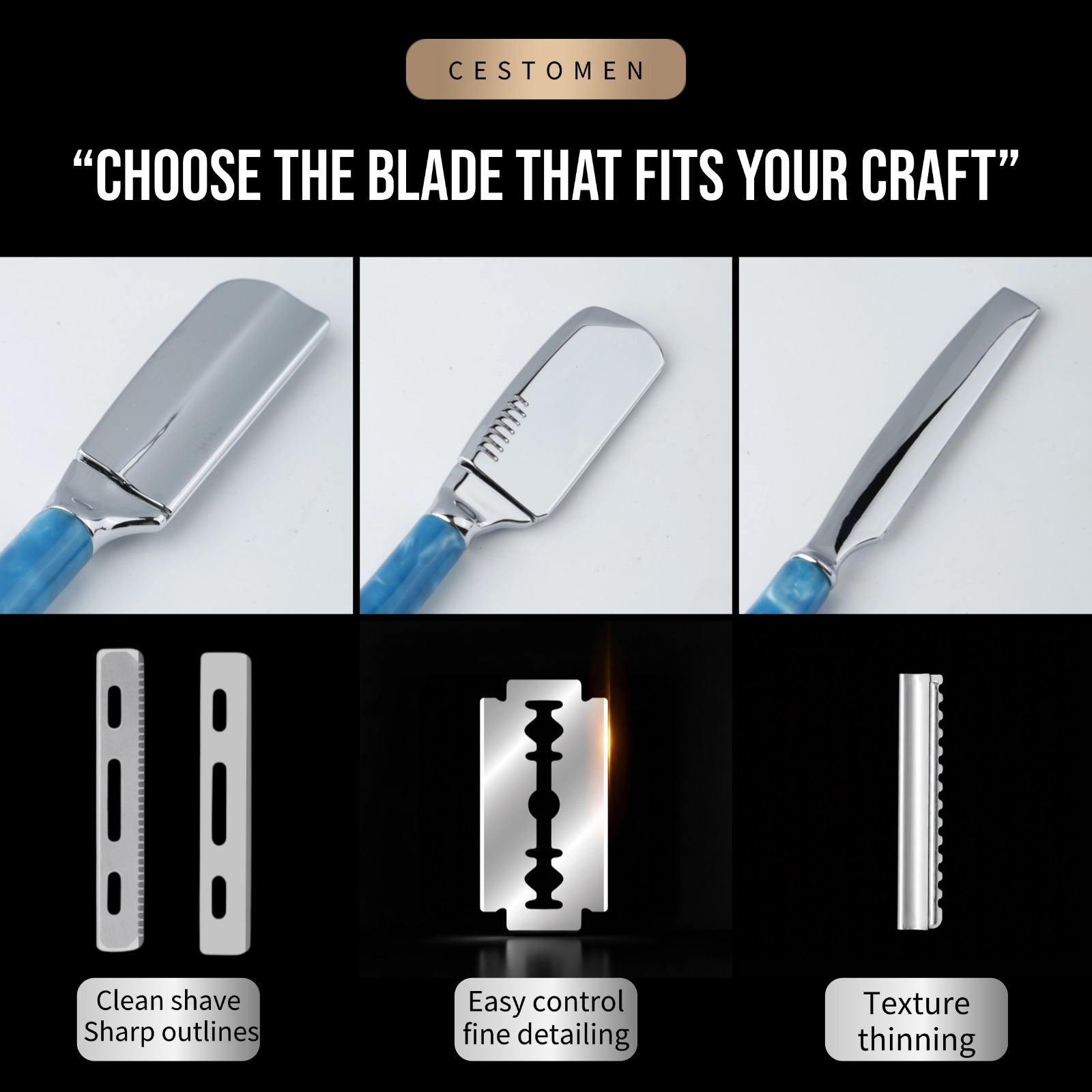 มีดโกนตรงแบบมืออาชีพ 1 ชิ้น ด้ - Safety Razor Handle บทวิจารณ์และราคา