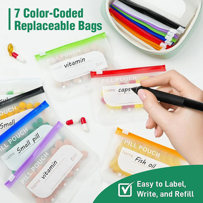 ชุดกระเป๋าใส่ยาแบบรายสัปดาห์ 7 - Reusable Bag บทวิจารณ์และราคา
