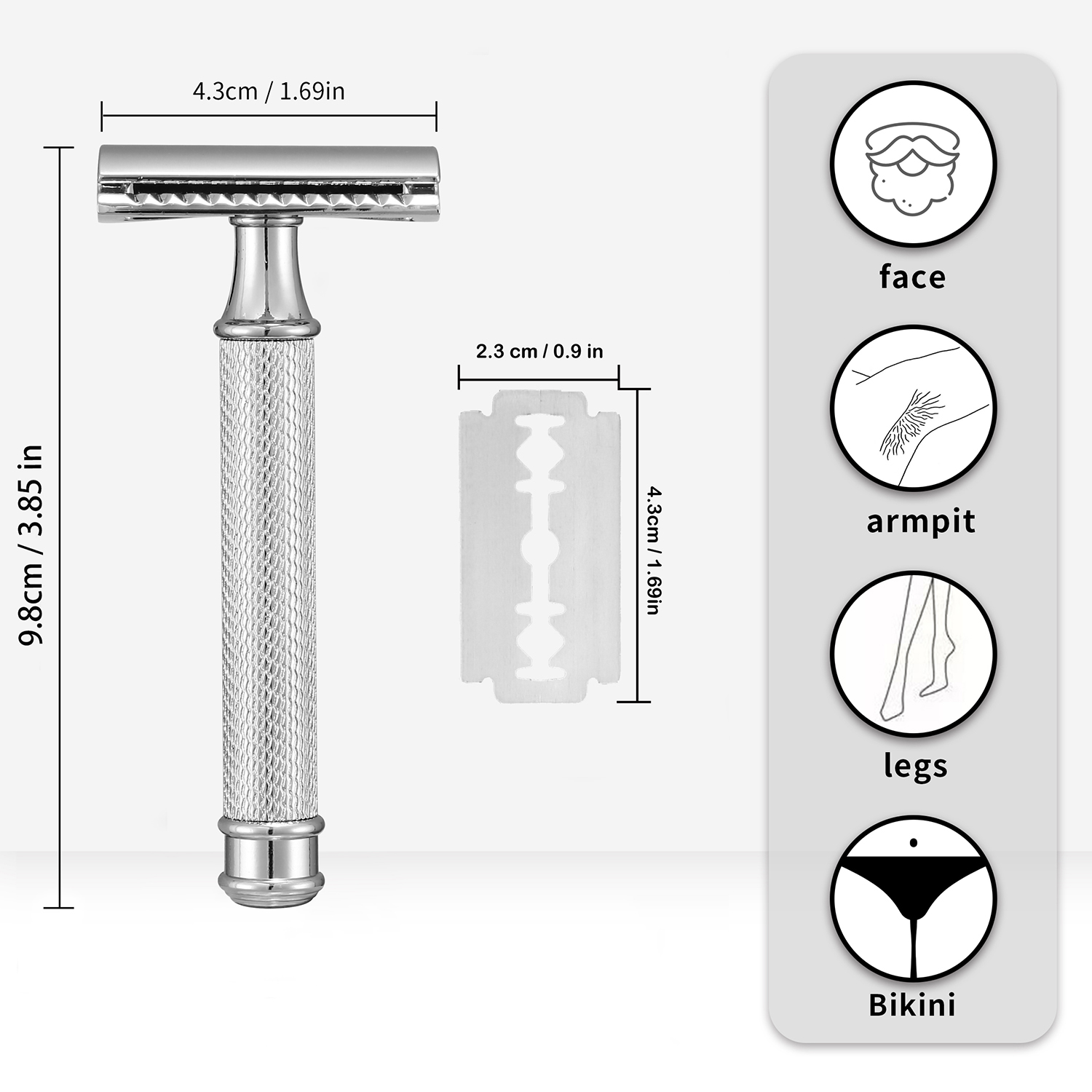 มีดโกนแบบใบมีดเดี่ยวระดับพรีเม - Safety Razor Handle บทวิจารณ์และราคา