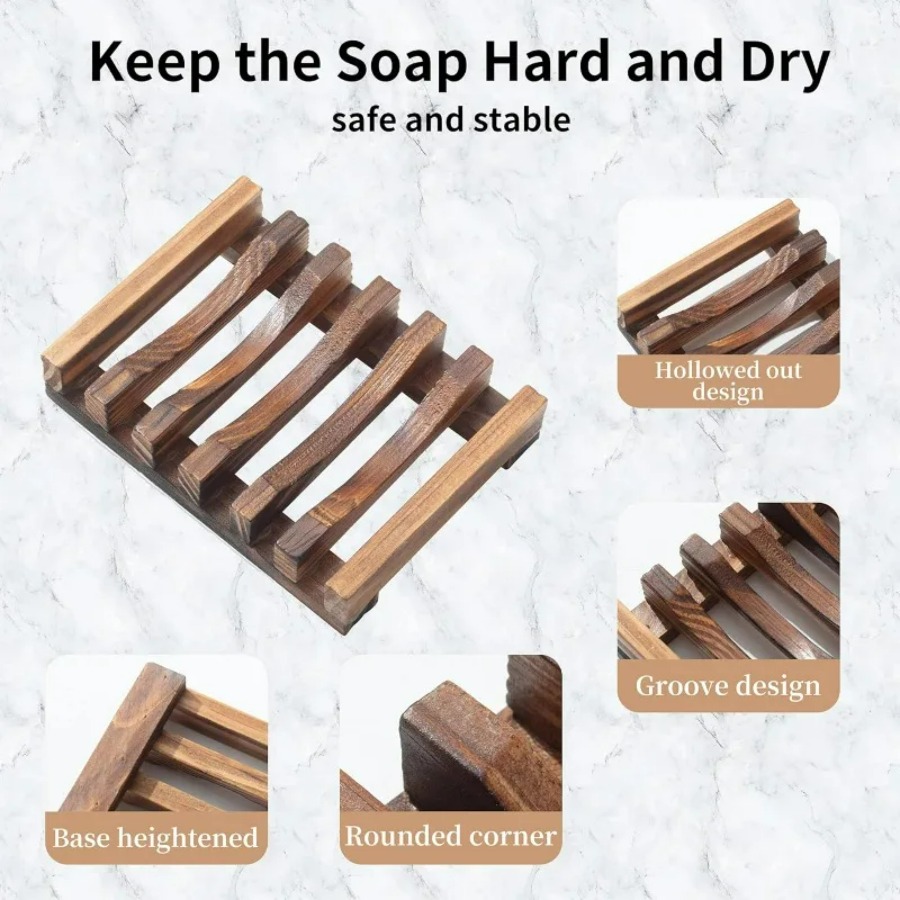 ที่วางสบู่ไม้สำหรับห้องอาบน้ำ  - Bamboo Cutlery บทวิจารณ์และราคา