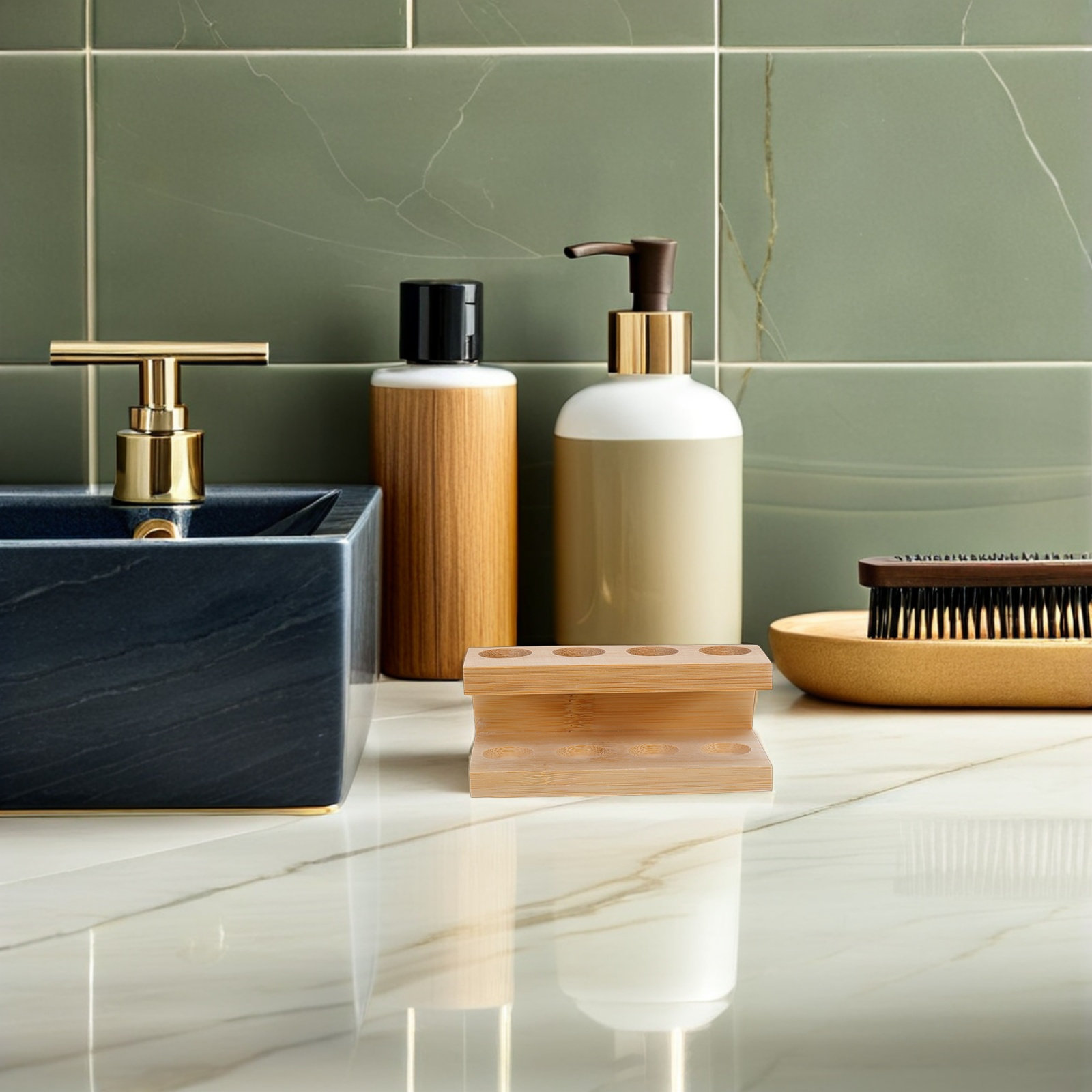 ที่วางหัวแปรงสีฟันไม้ไผ่ 4 ช่อ - Bamboo Toothbrush บทวิจารณ์และราคา