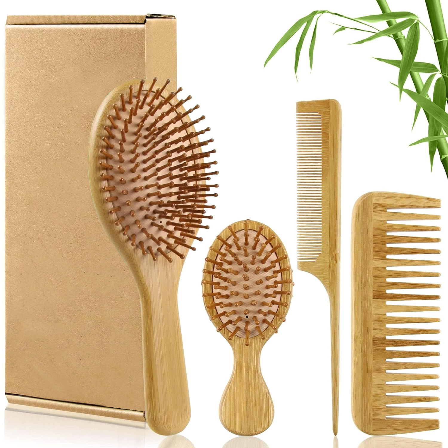 ชุดหวีแปรงผมไม้ไผ่สำหรับผู้หญิ - Bamboo Toothbrush บทวิจารณ์และราคา