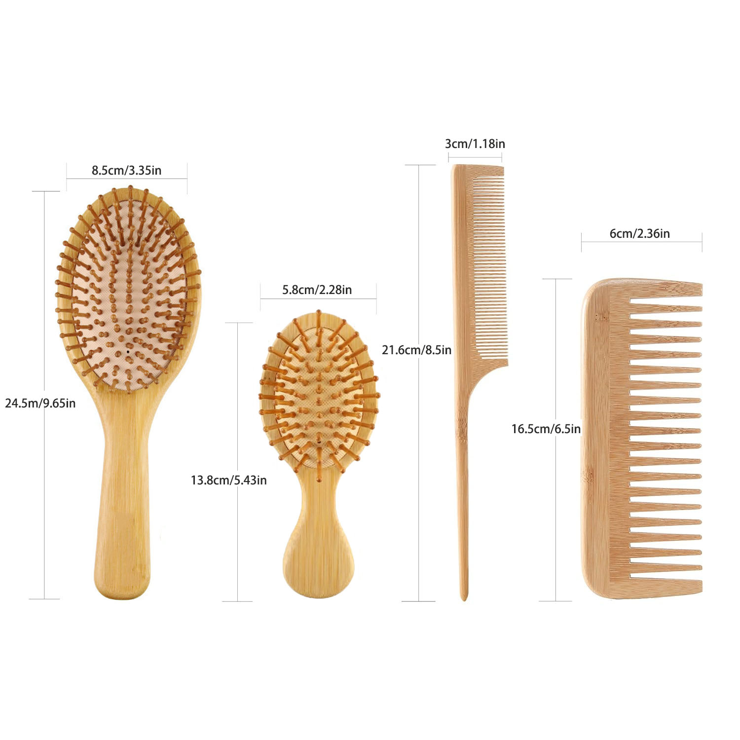ชุดหวีแปรงผมไม้ไผ่สำหรับผู้หญิ - Bamboo Toothbrush บทวิจารณ์และราคา