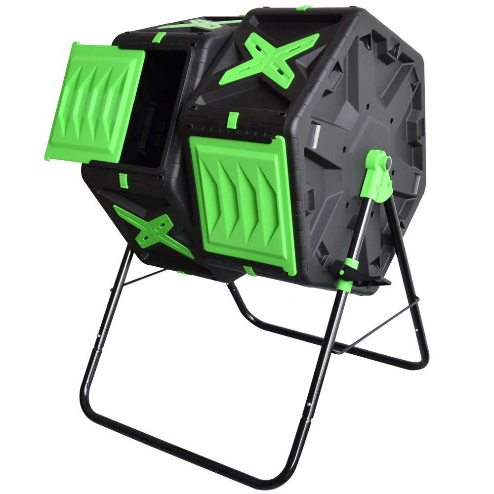 ถังหมักปุ๋ยแบบหมุนสองช่อง คุณภ - Compost Bin บทวิจารณ์และราคา